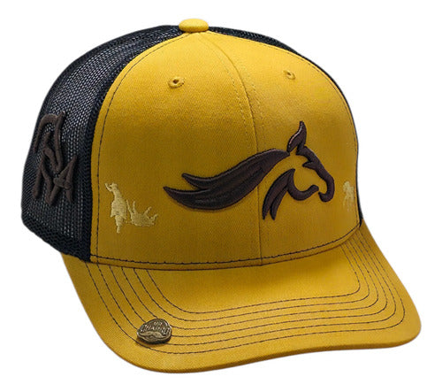 Gorra Oficial Federación Charra Vaquera Snapback Est Yellows