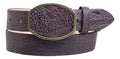 Cinturón Vaquero Casual Piel Exótica Tiburón Hebilla Metal