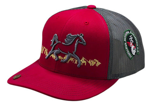 Gorra Oficial Federación Charra Vaquera Snapback Est Yellows