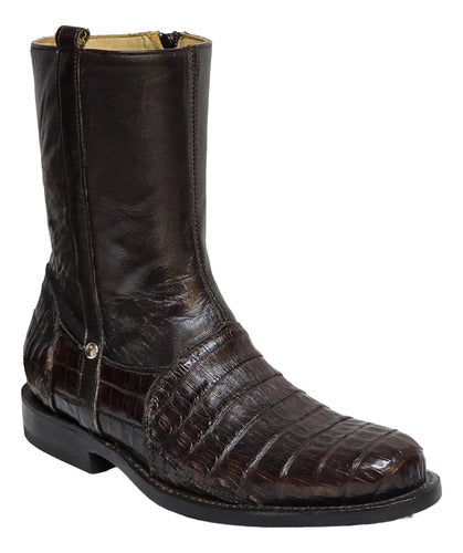 Bota Botín Urbano Vestir Suizo Cocodrilo Original