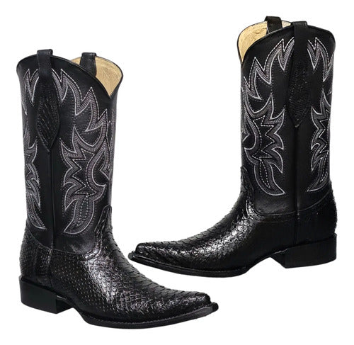 Botas Pitón 100% Genuino Vaquero Goodyear Welt Jever