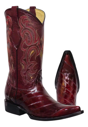 Bota Anguila Original Vaquera Suela De Cuero Goodyear Welt