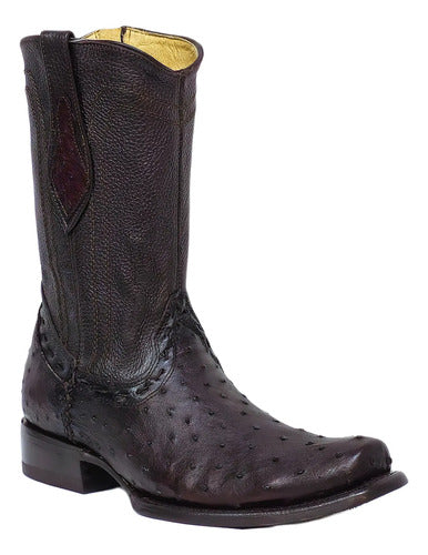 Bota Avestruz Original 100% Piel Exótica Dubái Vaquera Jever