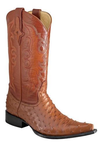 Bota Vaquera Piel Exotica De Avestruz Original