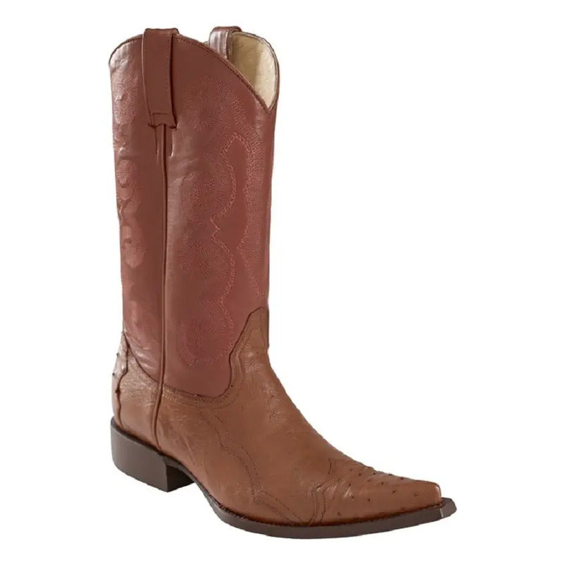 Botas Vaqueras Panza Avestruz 100% Original Est Puntera