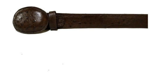 Cinturón Vaquero Piel Exótica Panza De Avestruz Original