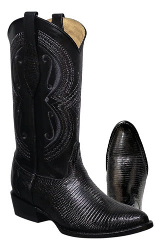Bota Vaquera Piel Exotica Lizzard Armadillo Original