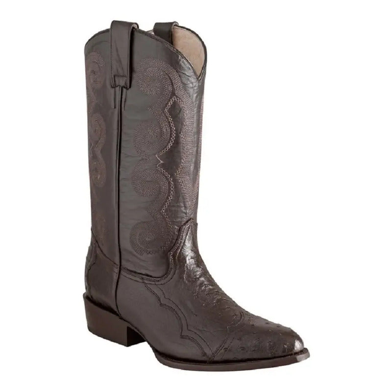 Botas Vaqueras Panza Avestruz 100% Original Est Puntera