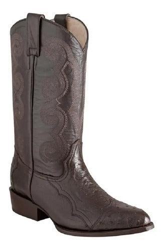 Botas Vaqueras Panza Avestruz 100% Original Est Puntera