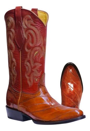 Bota Anguila Original Vaquera Suela De Cuero Goodyear Welt