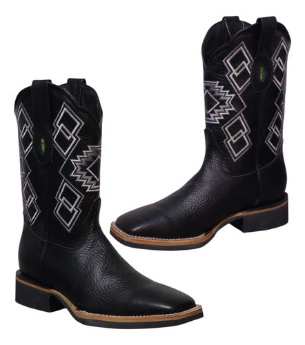 Bota Rodeo Bulldog 100% Piel Grizzly Bovino Suela Welt Flex