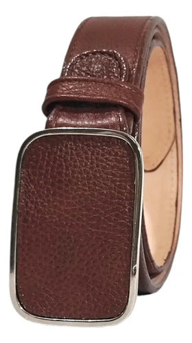 Cinturón Piel Venado 100% Original Cuero Vaquero Y Casual