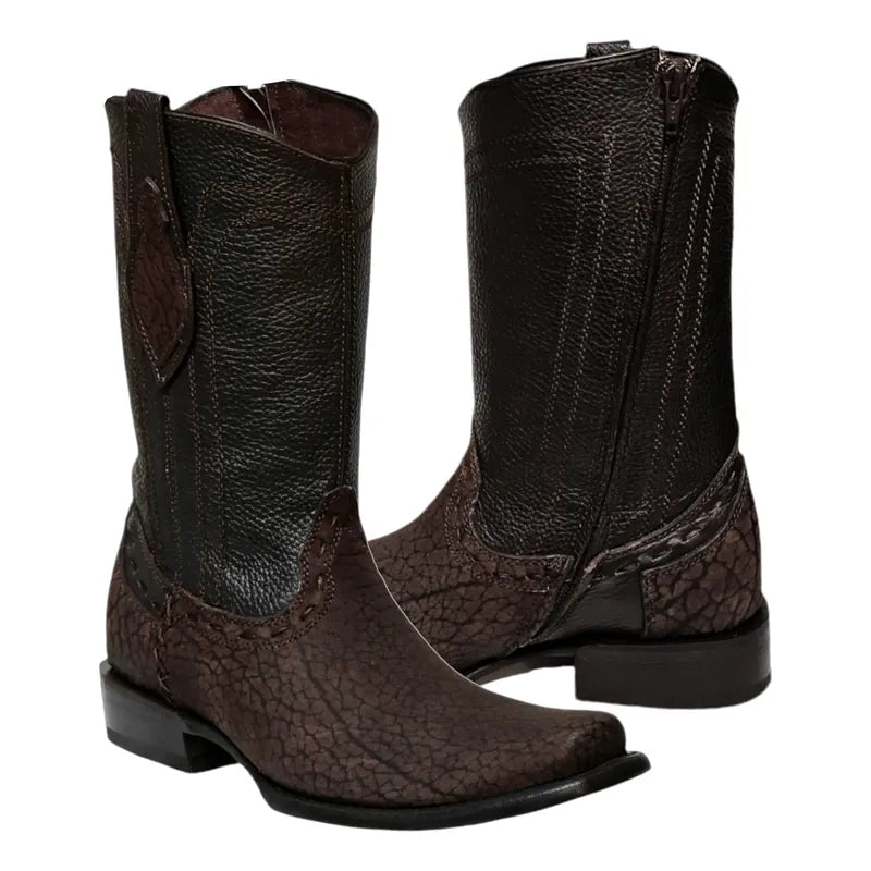 Bota Vaquera Urbana Piel Cuello De Toro 100% Estilo Dubai