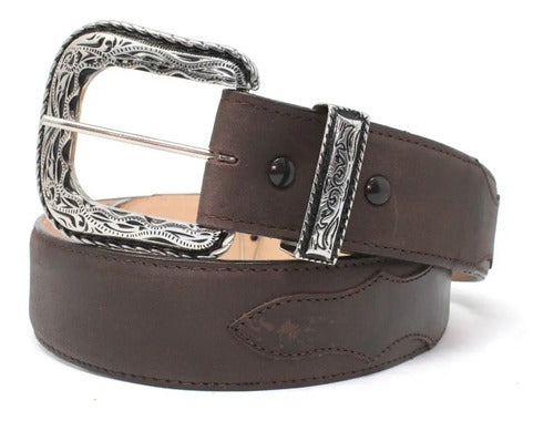 Cinturón Vaquero Texano Piel Bovino 100% Cuero