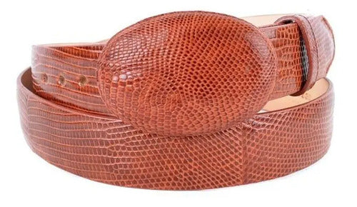 Cinturón Vaquero Piel Exótica De Lizzard Armadillo