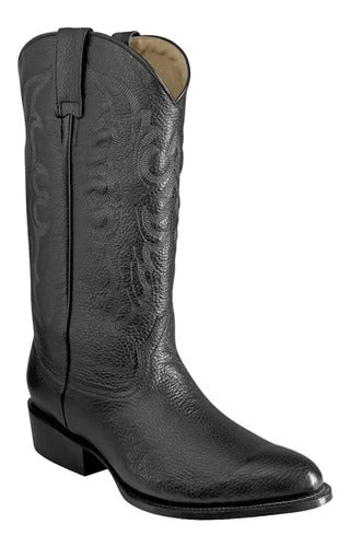 Bota Vaquera 100% Piel Flotter Venado Suela Cuero Welt