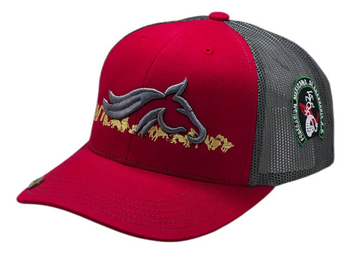 Gorra Oficial Federación Charra Vaquera Snapback Est Yellows