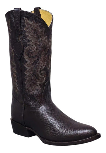 Bota Vaquera 100% Piel Flotter Venado Suela Cuero Welt