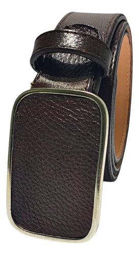 Cinturón Piel Venado 100% Original Cuero Vaquero Y Casual