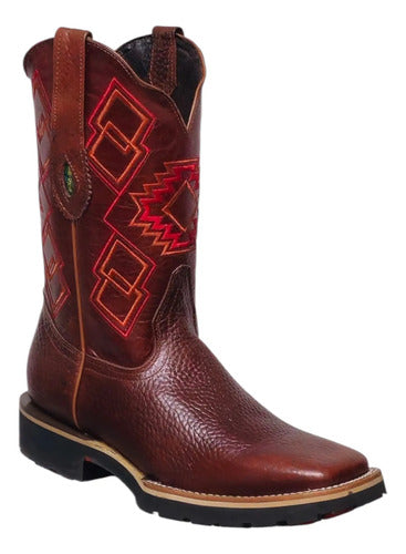 Bota Rodeo Bulldog 100% Piel Grizzly Bovino Suela Welt Flex