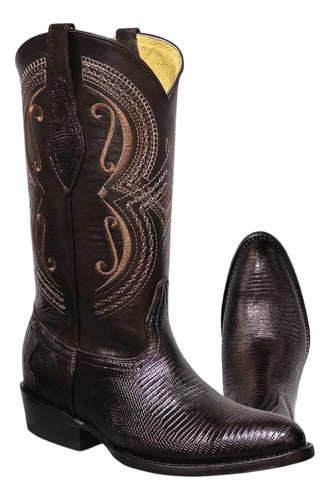 Bota Vaquera Piel Exotica Lizzard Armadillo Original
