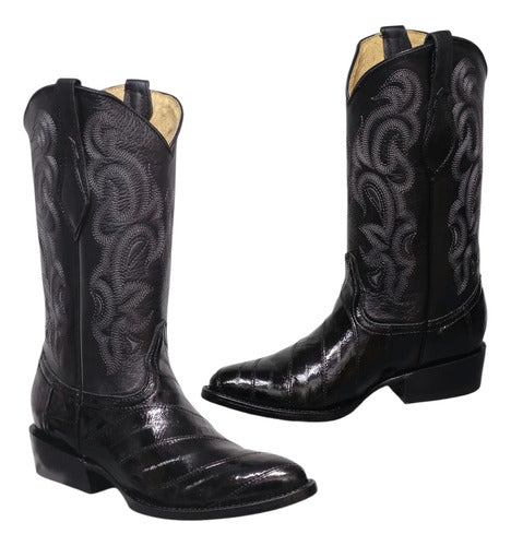Bota Vaquera Piel Exotica Anguila Original