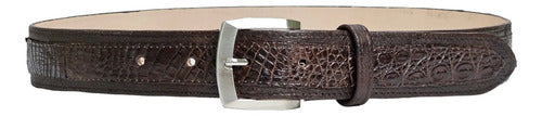 Cinturón Vestir Casual Piel Avestruz Y Cocodrilo Original