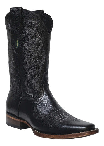 Bota Dama Vaquera 100% Piel Flotter Venado Suela Cuero Welt