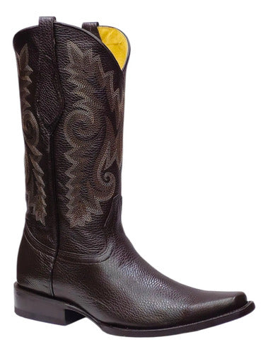 Bota Vaquera 100% Piel Flotter Venado Suela Cuero Welt