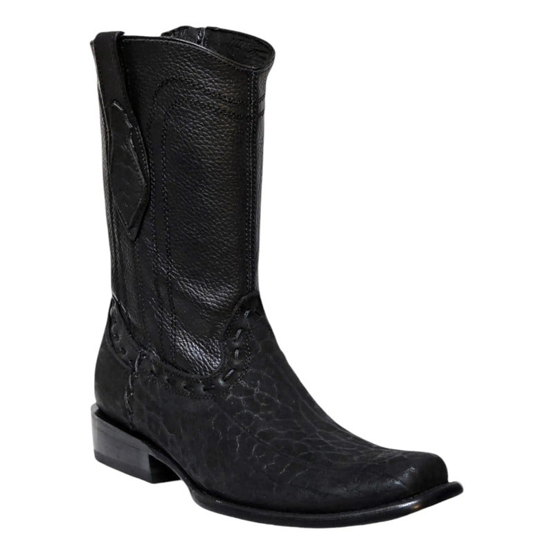 Bota Vaquera Urbana Piel Cuello De Toro 100% Estilo Dubai