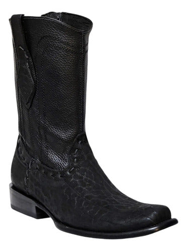 Bota Vaquera Urbana Piel Cuello De Toro 100% Estilo Dubai
