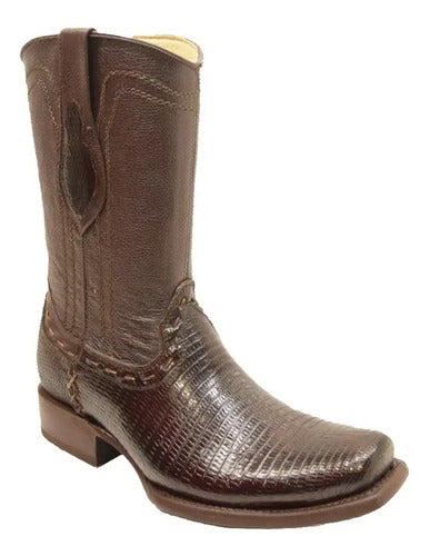 Bota Vaquera Piel Exotica Lizzard Armadillo Original Dubai
