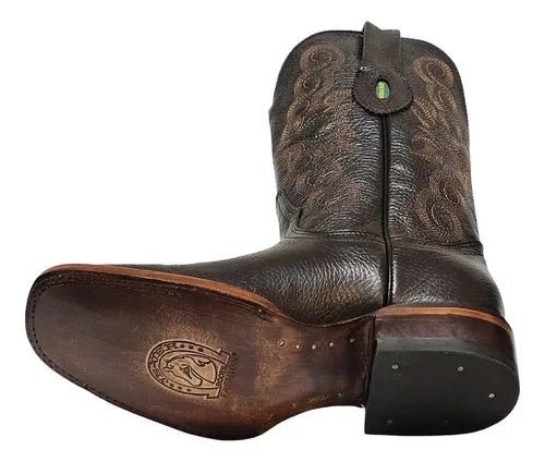 Bota Dama Vaquera 100% Piel Flotter Venado Suela Cuero Welt