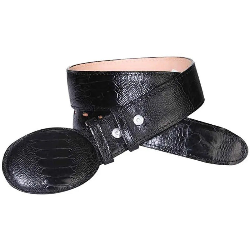 Cinturón Vaquero Piel Exótica Pata De Avestruz Original