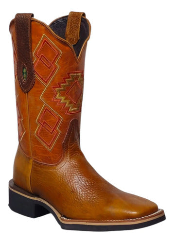 Bota Rodeo Bulldog 100% Piel Grizzly Bovino Suela Welt Flex