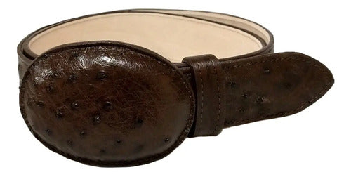 Cinturón Vaquero Piel Exótica Panza De Avestruz Original