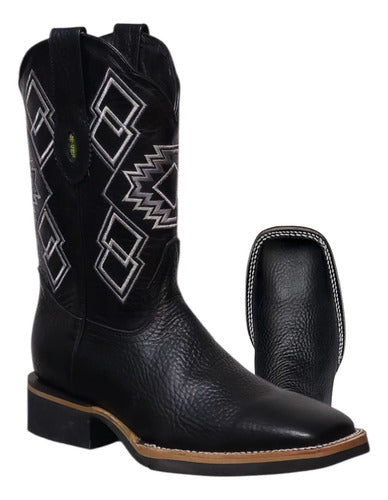Bota Rodeo Bulldog 100% Piel Grizzly Bovino Suela Welt Flex