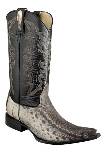 Bota Vaquera Piel Exótica Vibora Pantano Carunga Original