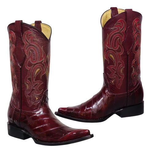 Bota Anguila Original Vaquera Suela De Cuero Goodyear Welt