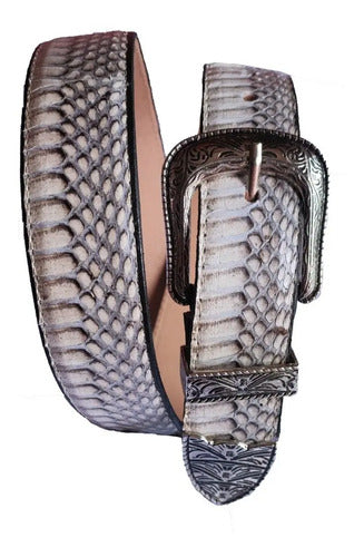 Cinturón Vaquero Piel Cobra 100% Original Hebilla Texana
