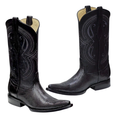 Bota Vaquera Piel Exotica Lizzard Armadillo Original