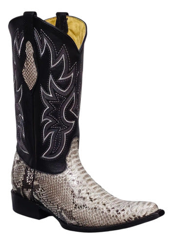 Bota Vaquera Piel Exótica Vibora Python Original