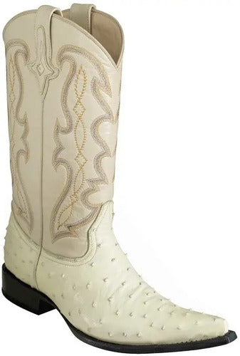 Bota Vaquera Piel Exotica De Avestruz Original