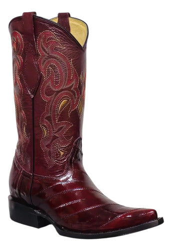 Bota Vaquera Piel Exotica Anguila Original