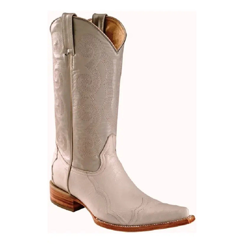 Botas Vaqueras Panza Avestruz 100% Original Est Puntera