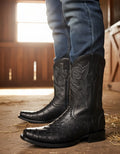 Bota Vaquera Piel Exotica De Avestruz Original Dubai