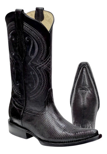 Bota Vaquera Piel Exotica Lizzard Armadillo Original