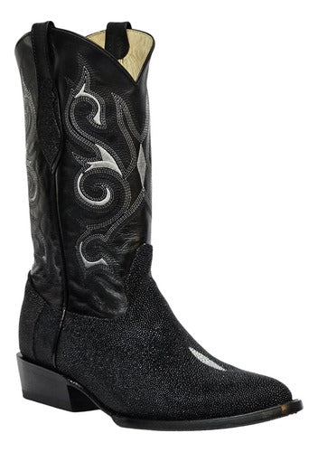 Bota Vaquera Piel Exotica De Mantarraya Macho Original