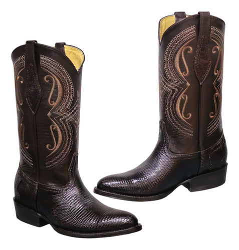 Bota Vaquera Piel Exotica Lizzard Armadillo Original