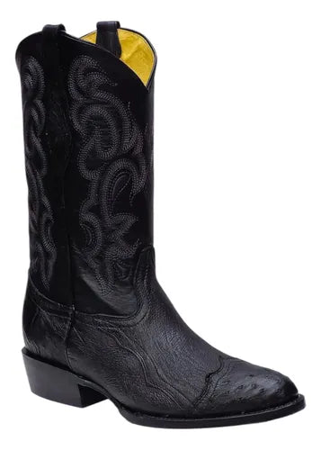 Botas Avestruz Panza 100% Original Est Puntera Vaquera Welt